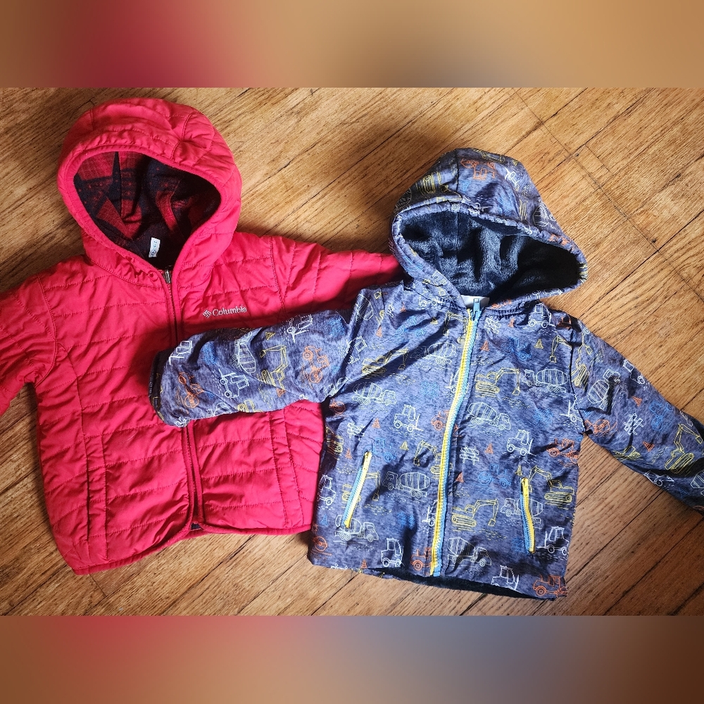 Columbia Red and Gray Baby Jackets